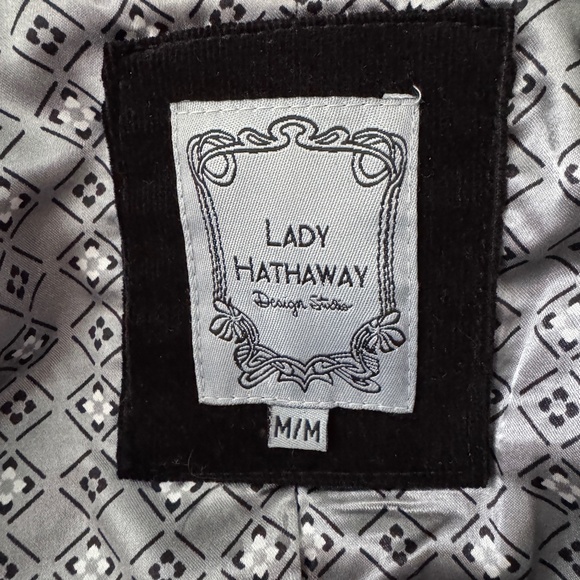 Lady Hathaway - Black Corduroy Blazer - Jacket - Picture 8 of 10